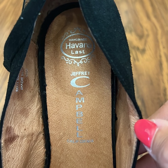 CJeffery Campbell dayzz Suede Platform Curved Heel Adjustable Strap Pumps Heels - Picture 14 of 16